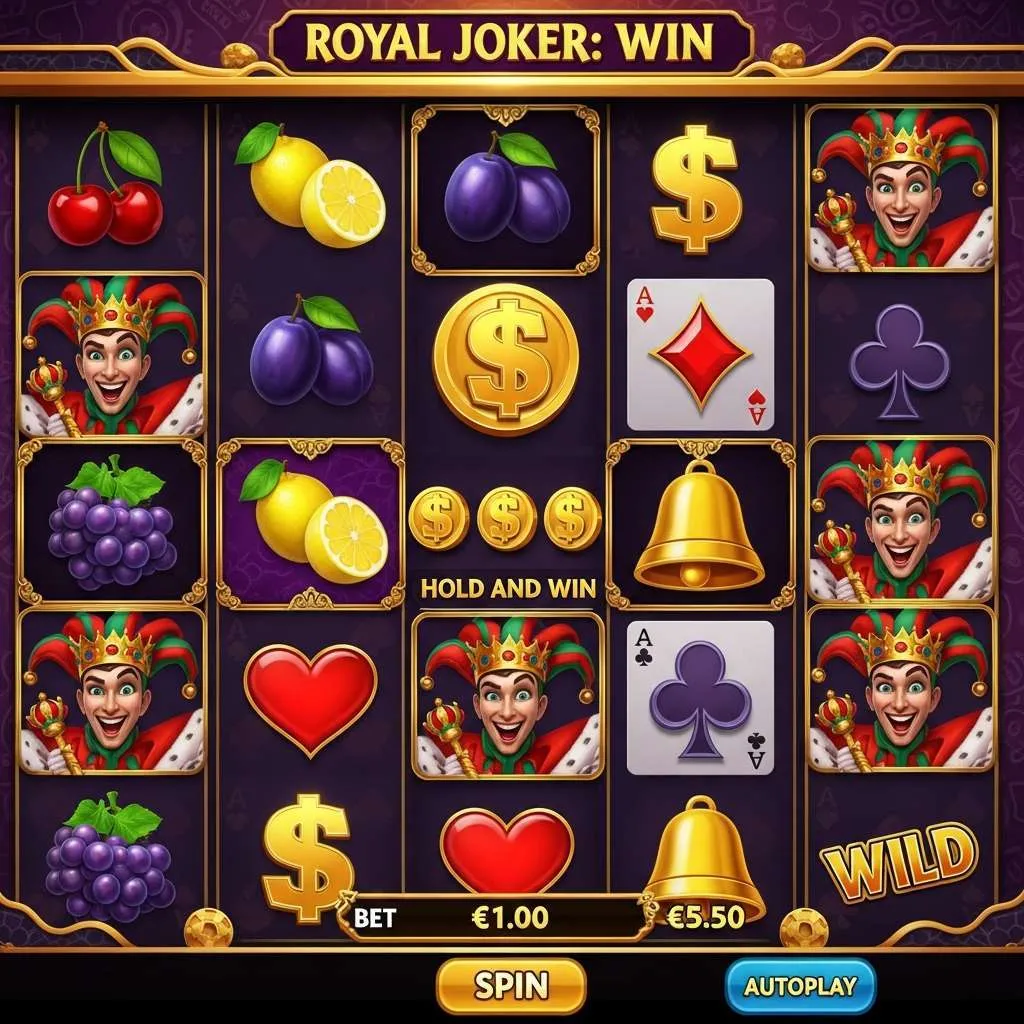 Royal Joker: Hold and Win Automat do gry Royal Joker z symbolami owoców i dżokera
