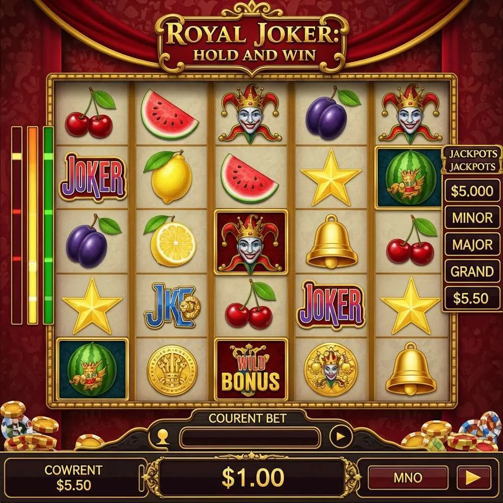 Royal Joker: Hold and Win Automat do gry Royal Joker Hold and Win z owocami i jokerami